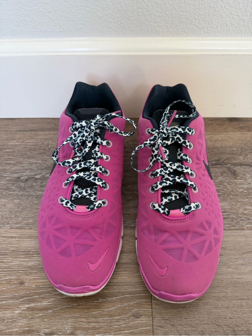 Nike Women's Hot Pink Training Sneakers with Black Accents